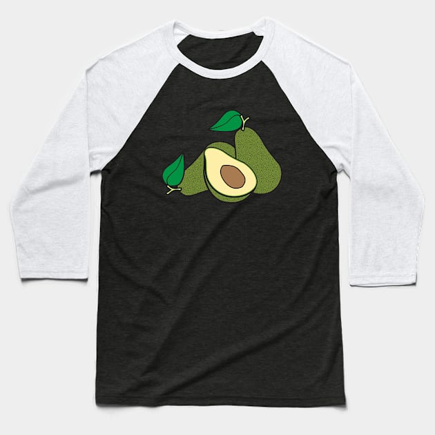 Avocado Gift For Vegetarian Baseball T-Shirt by MerchAndrey